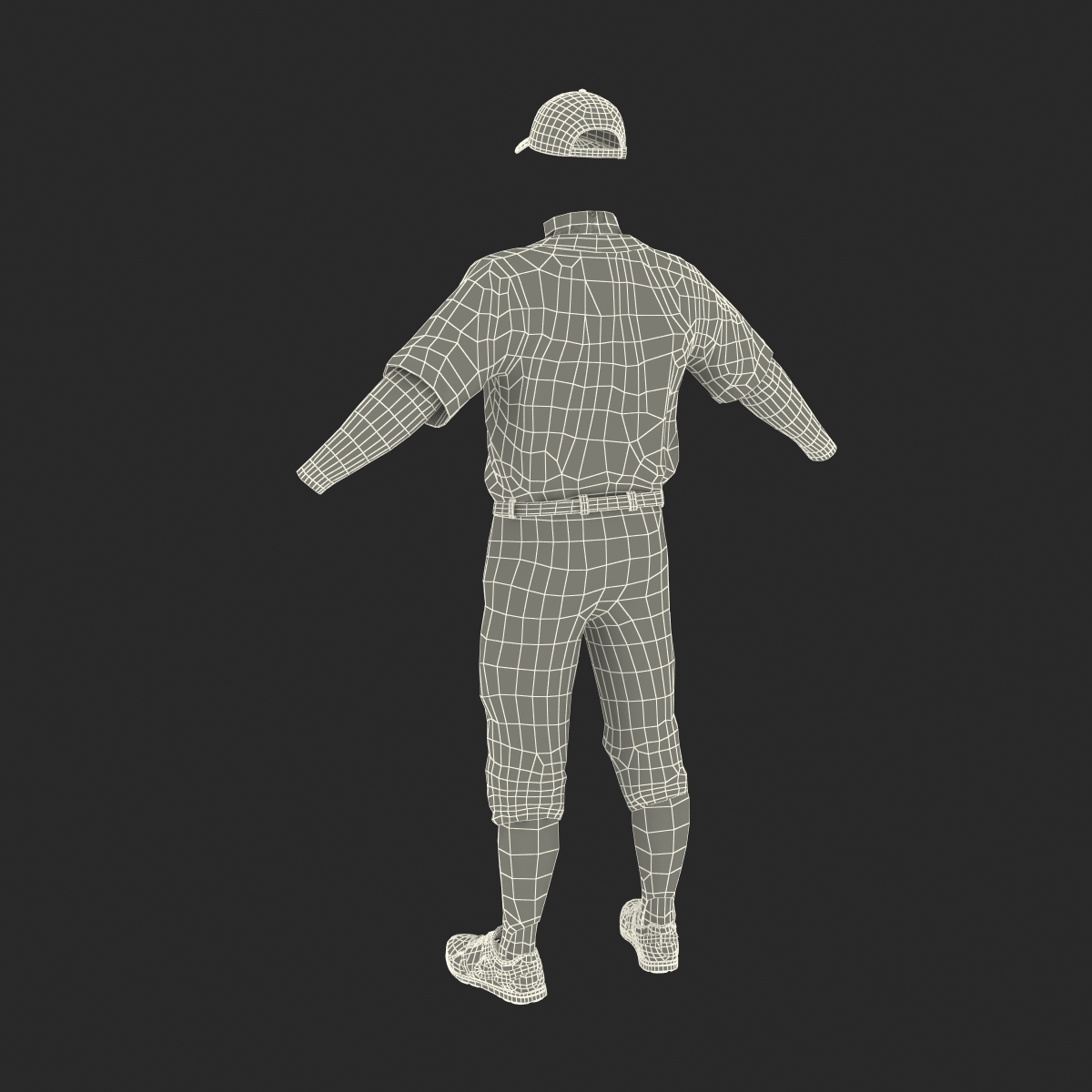 Baseball Player Outfit Athletics 2 3D model