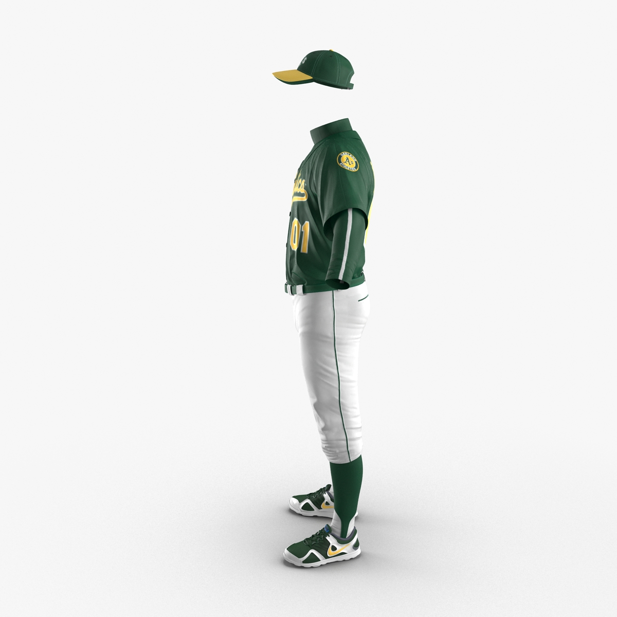 Baseball Player Outfit Athletics 2 3D model