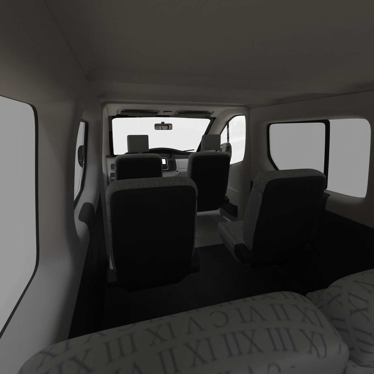 3D model Renault Trafic 2013 Simple Interior