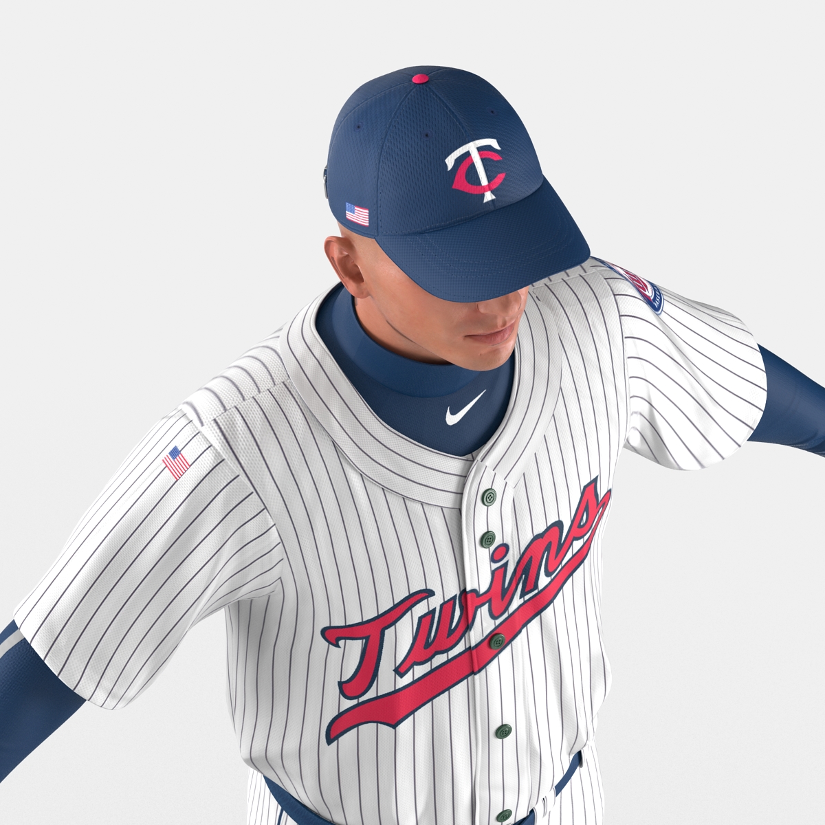 3D Baseball Player Twins 2 model