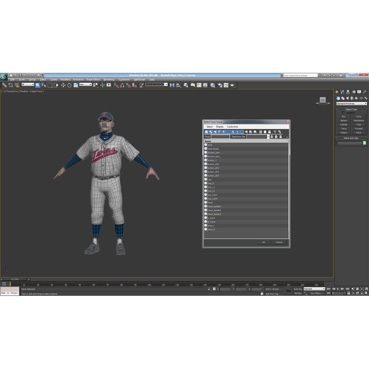 3D Baseball Player Twins 2 model