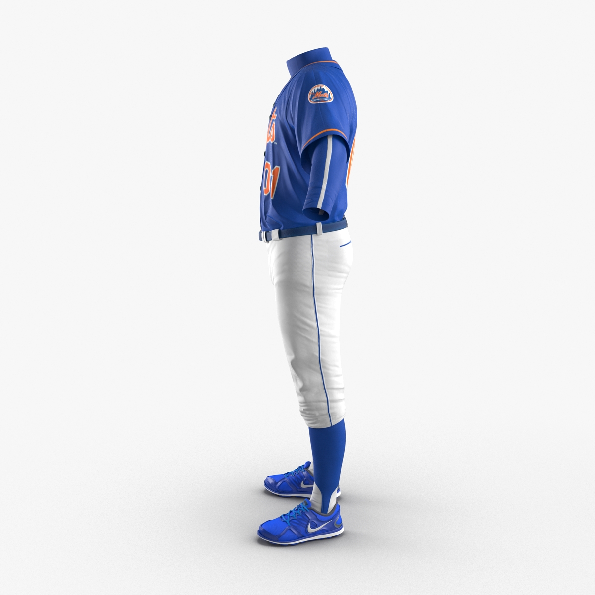 Baseball Player Outfit Mets 3 3D model