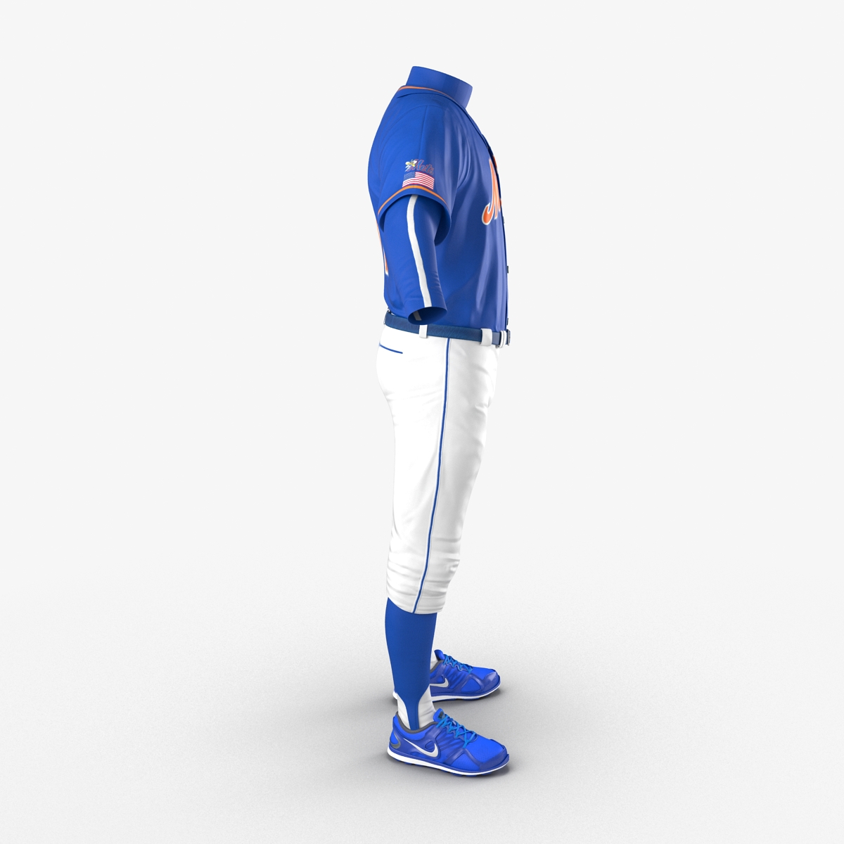 Baseball Player Outfit Mets 3 3D model