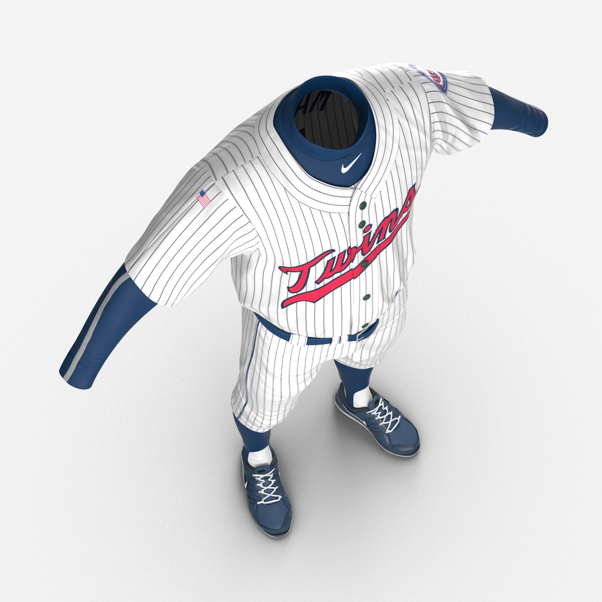 3D model Baseball Player Outfit Twins 3