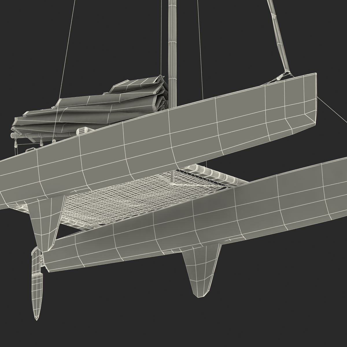 3D model Small Sail Catamaran