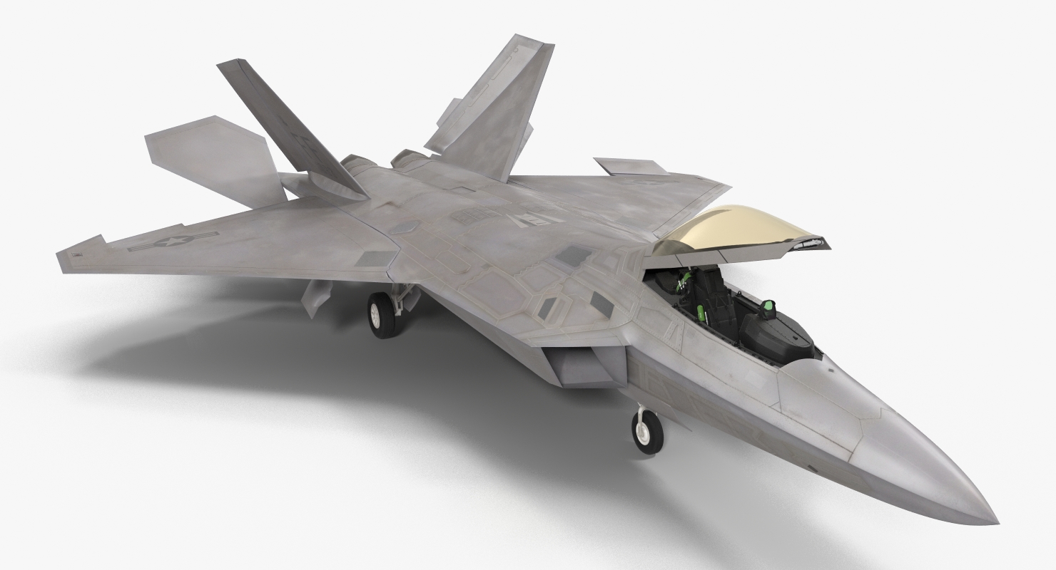 3D F 22 Raptor Rigged model