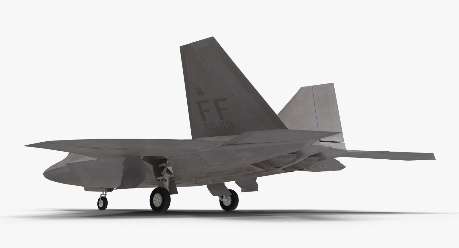 3D F 22 Raptor Rigged model