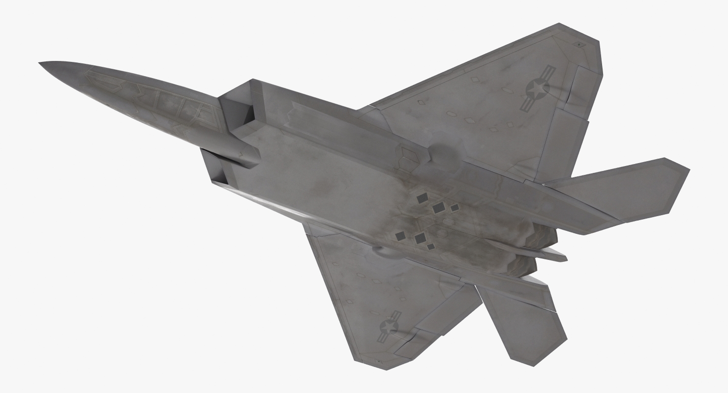 3D F 22 Raptor Rigged model