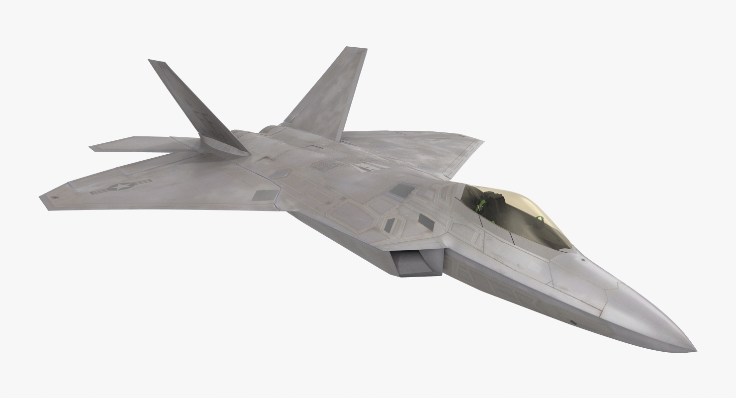 3D F 22 Raptor Rigged model