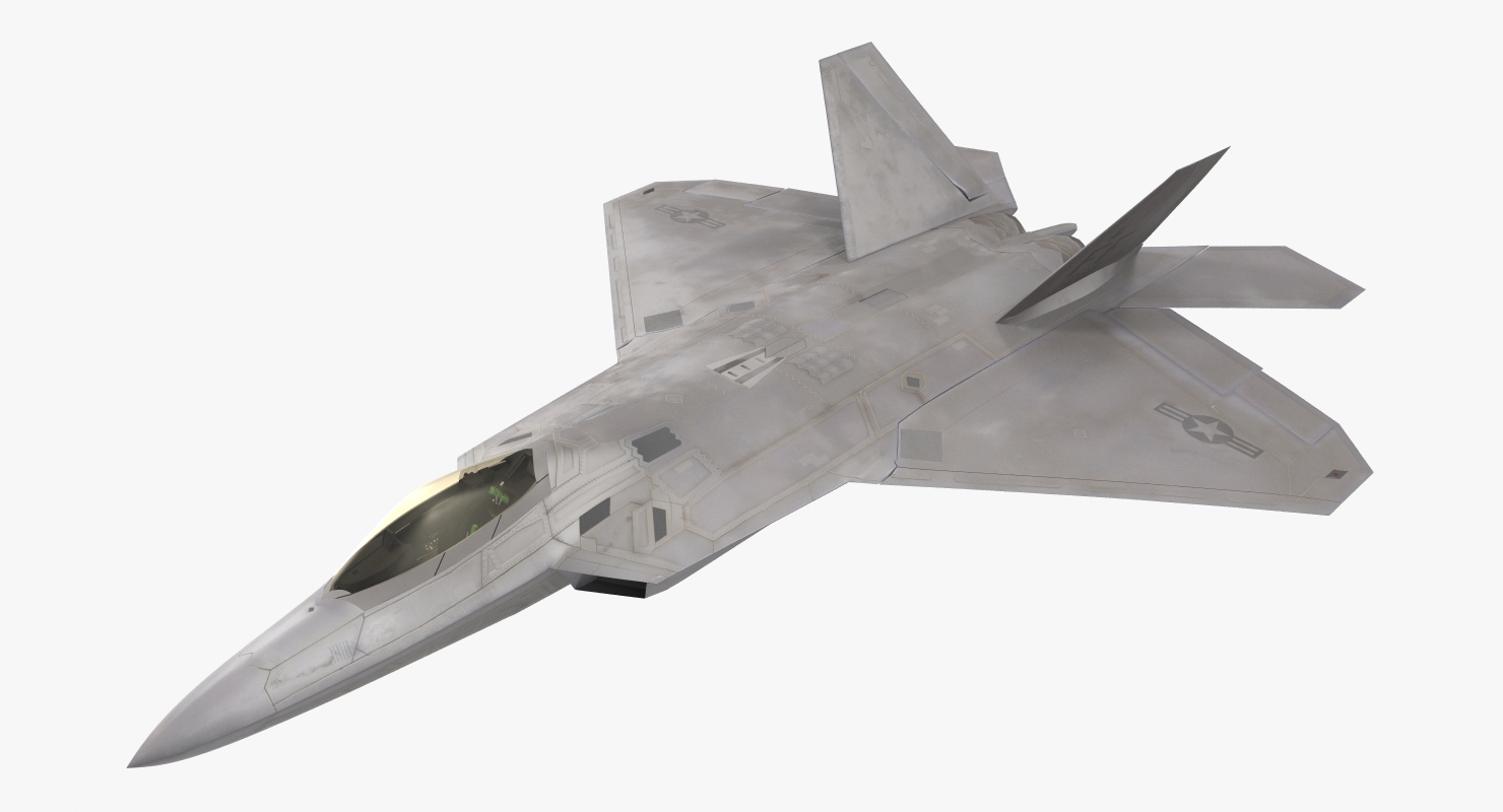 3D F 22 Raptor Rigged model