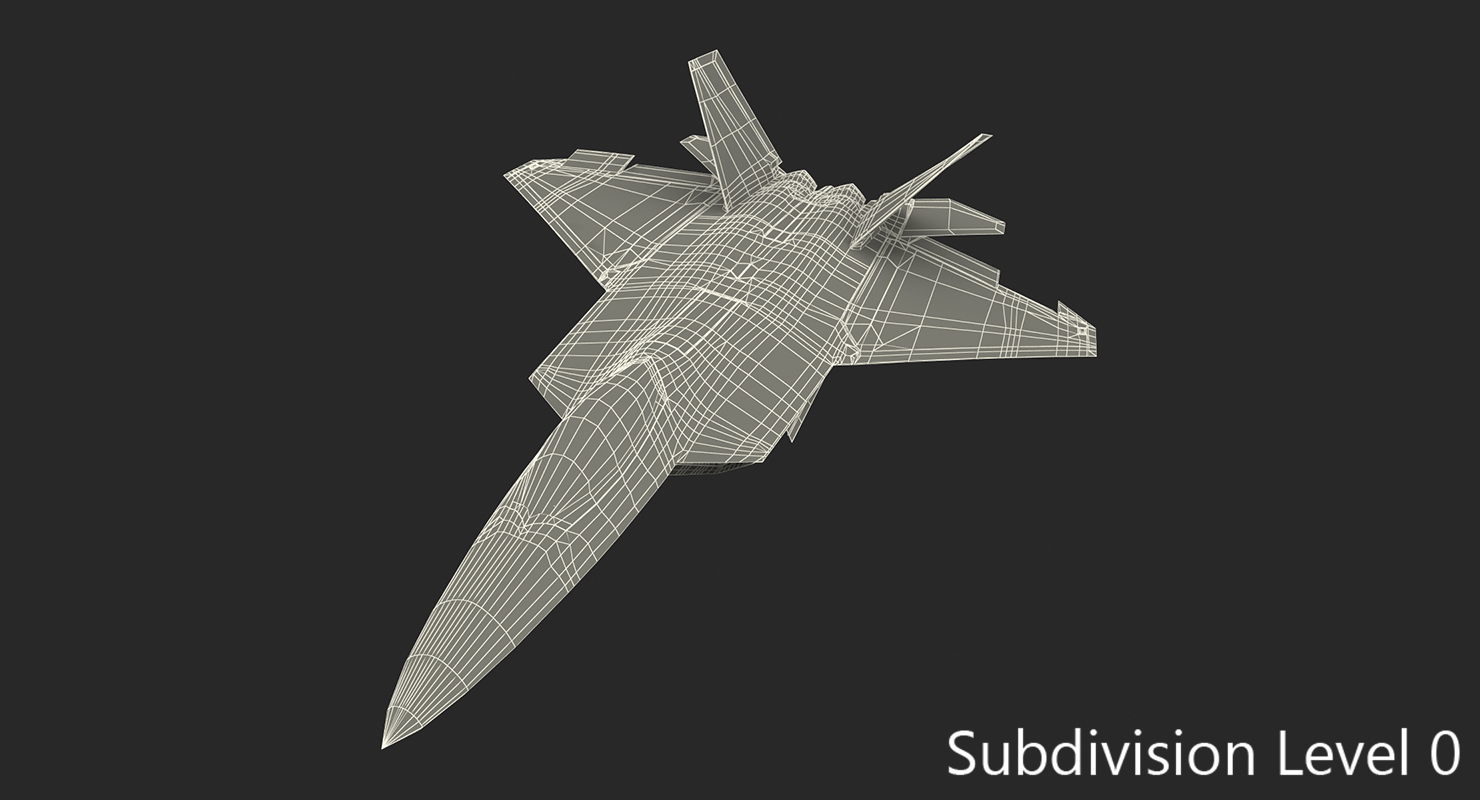 3D F 22 Raptor Rigged model