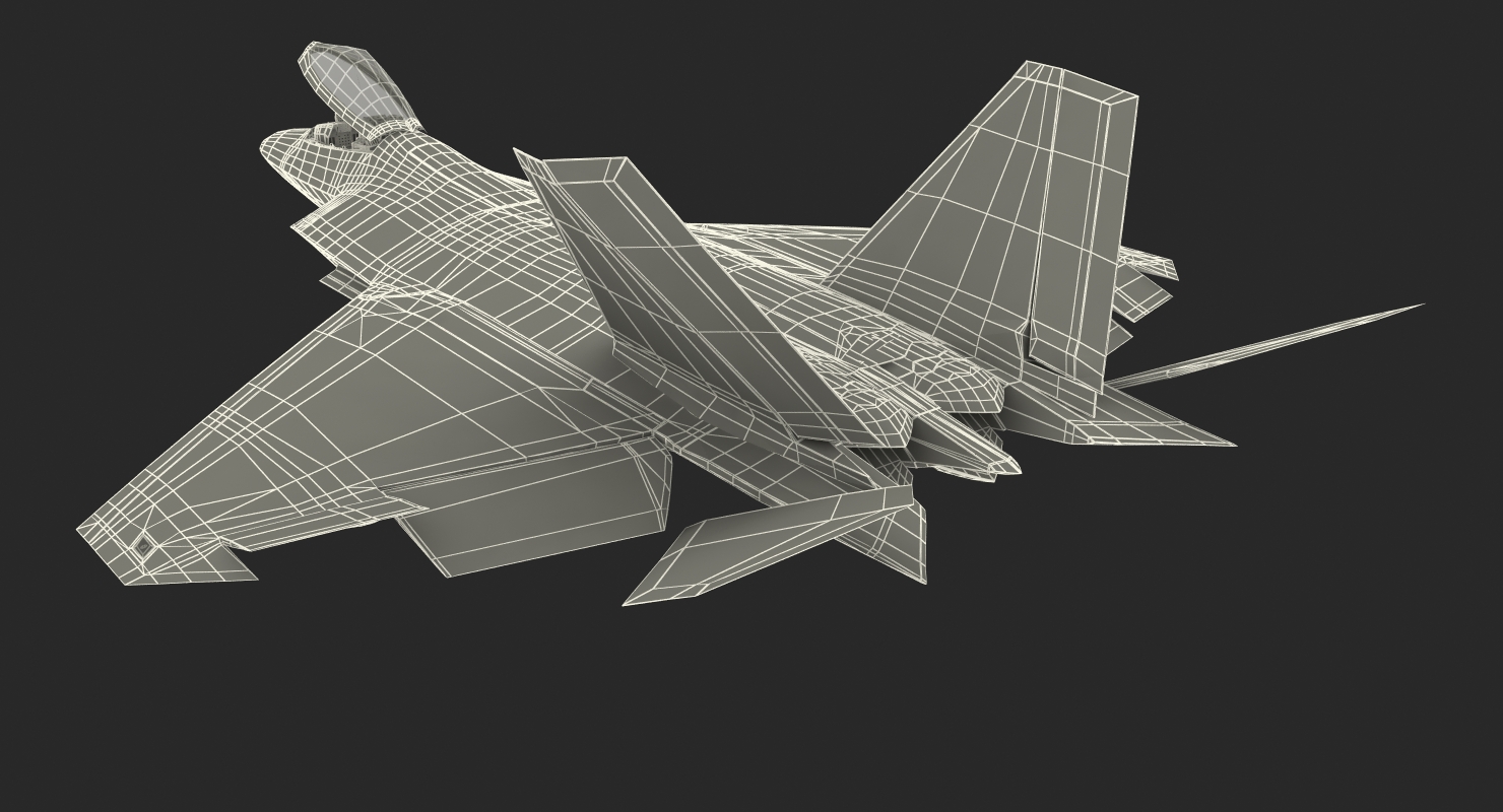 3D F 22 Raptor Rigged model