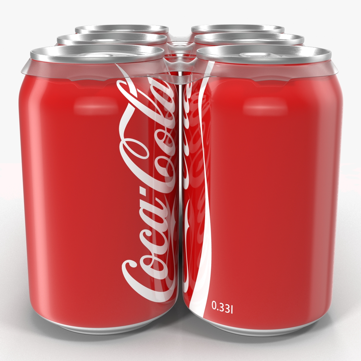 3D Six Pack of Cans Coca Cola