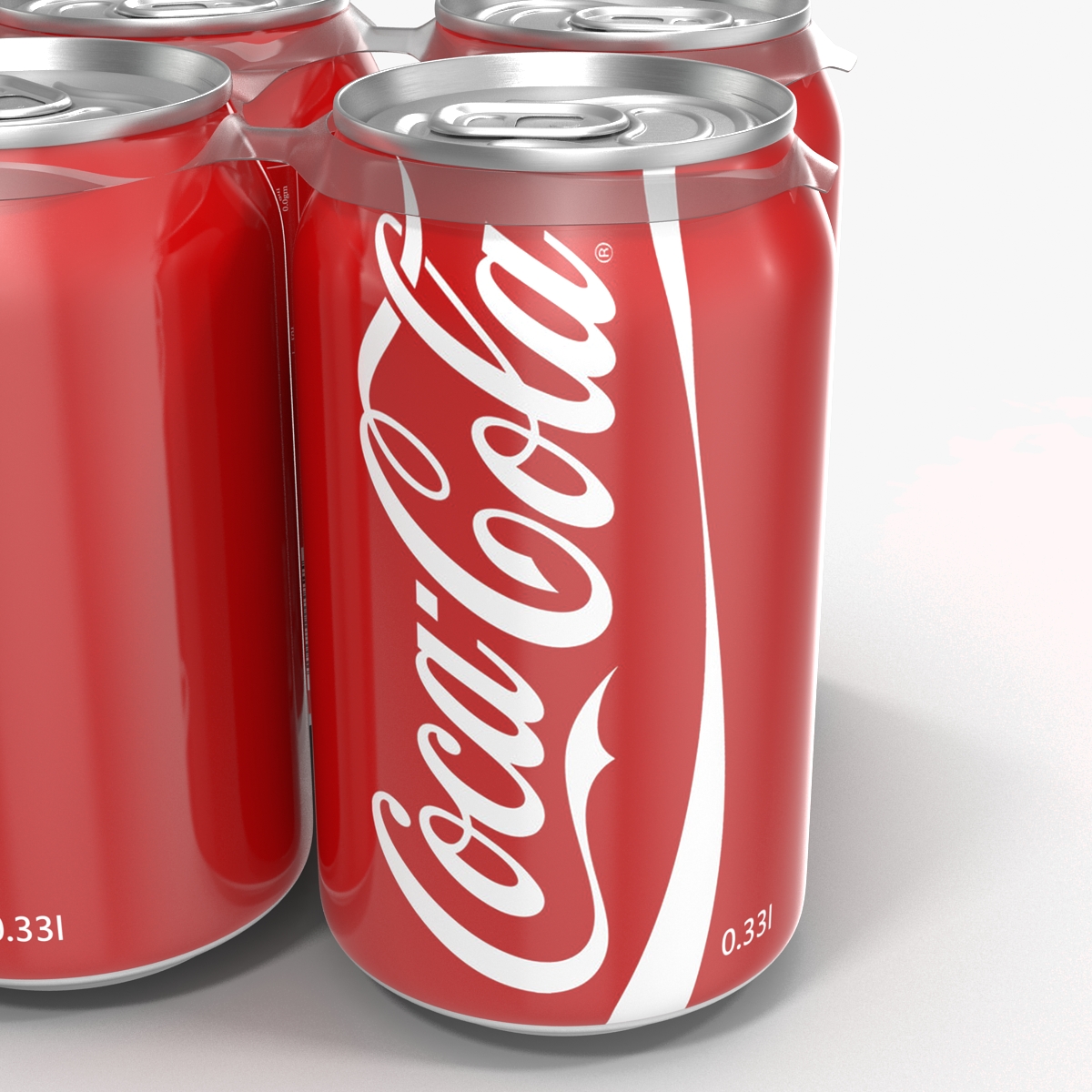 3D Six Pack of Cans Coca Cola