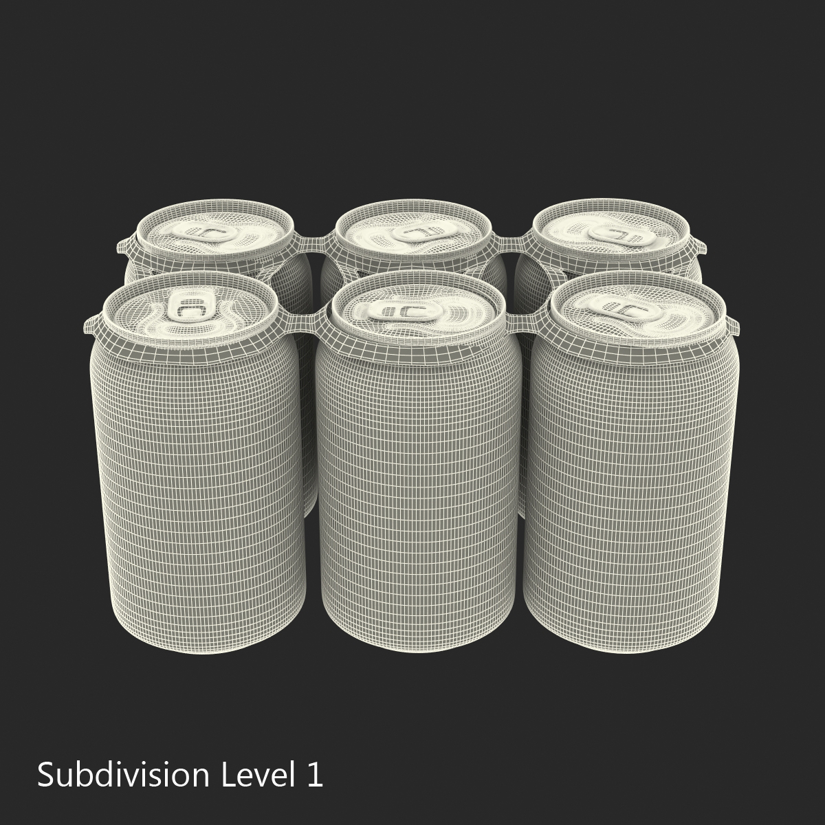 3D Six Pack of Cans Dr Pepper Zero