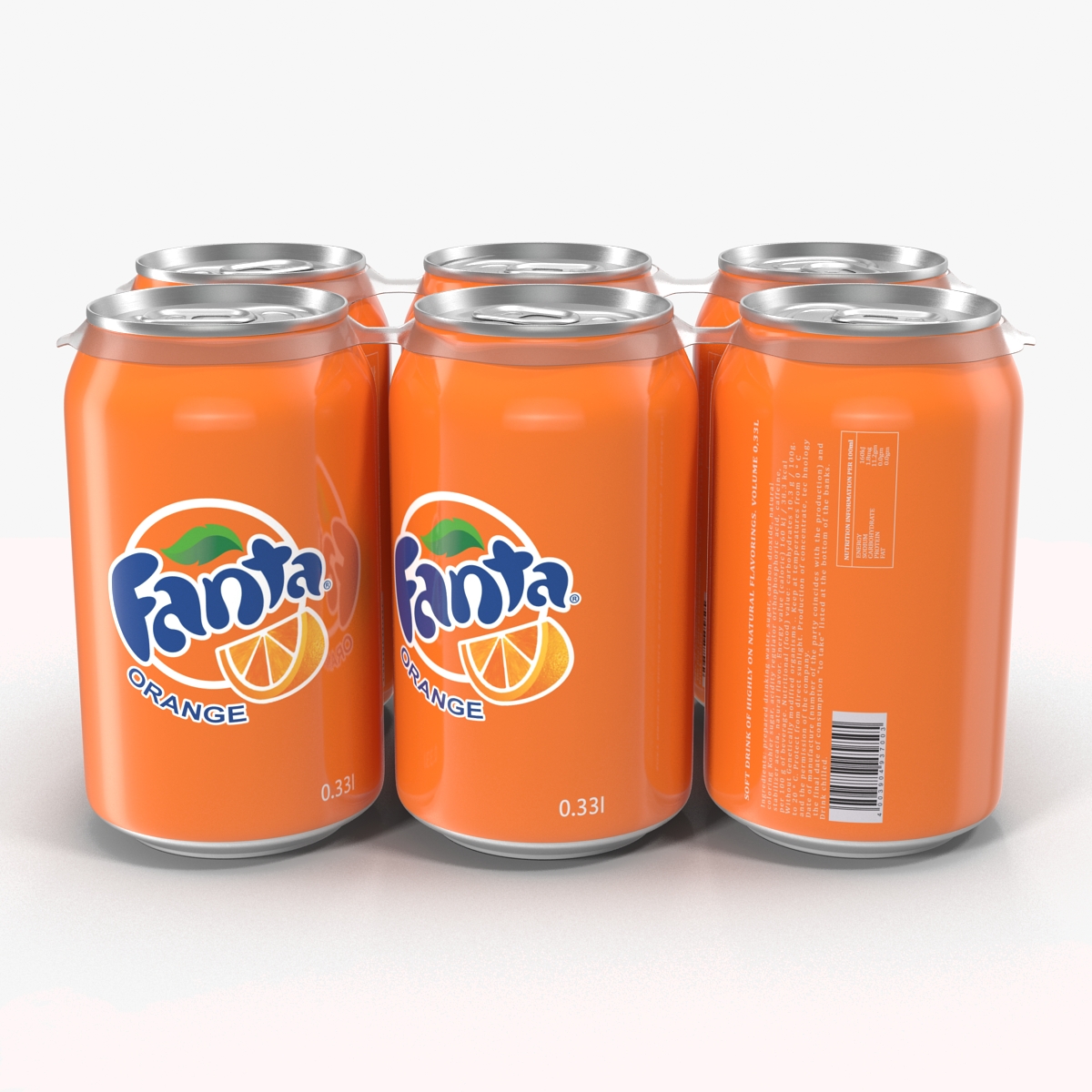 Six Pack of Cans Fanta 3D