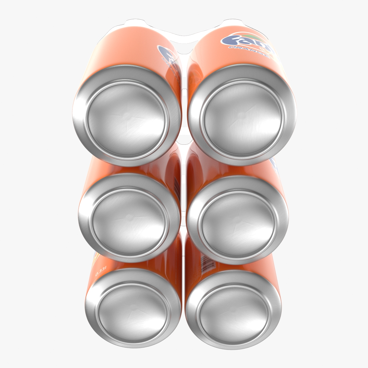 Six Pack of Cans Fanta 3D