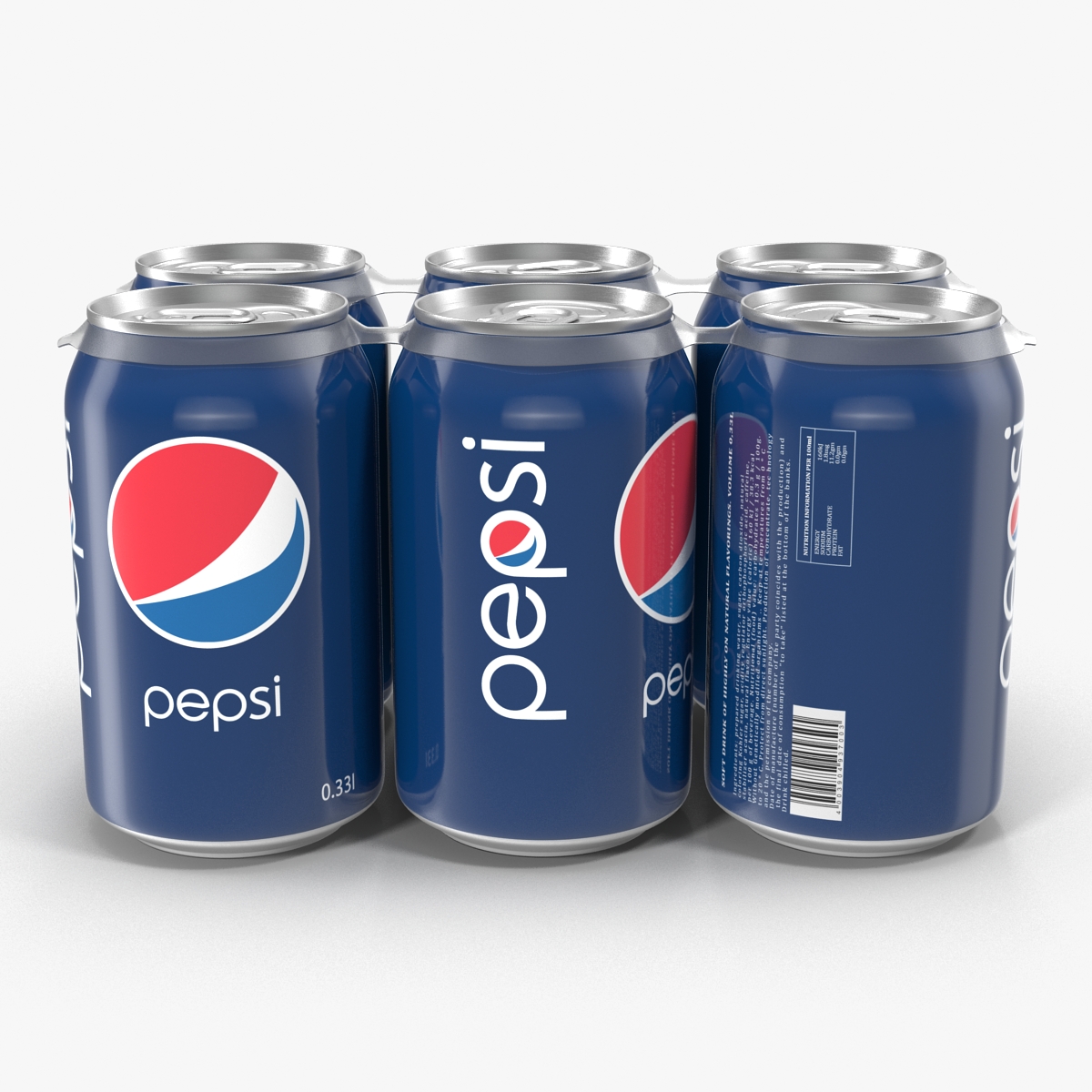 Six Pack of Cans Pepsi 3D