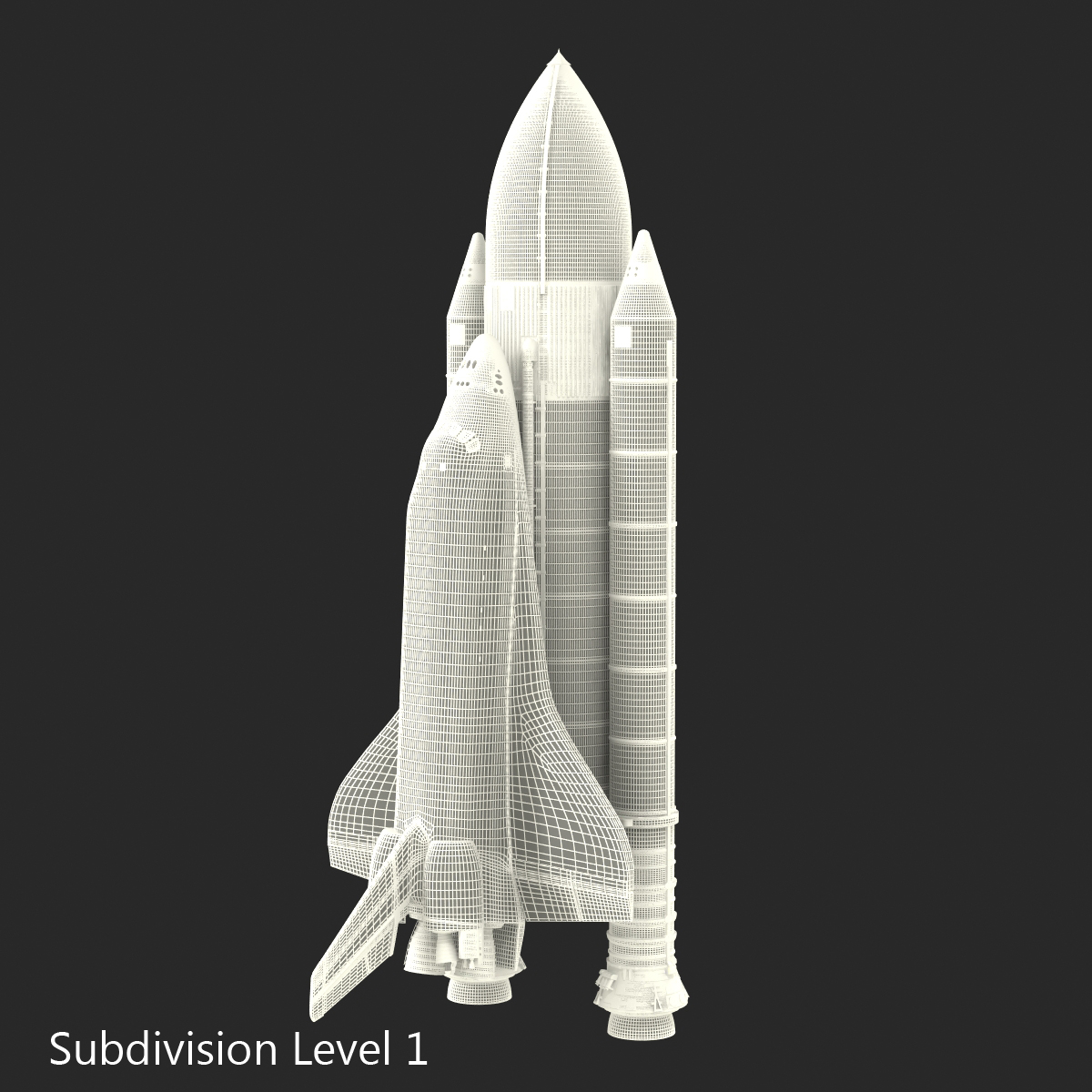 Space Shuttle Endeavour With Boosters 3D