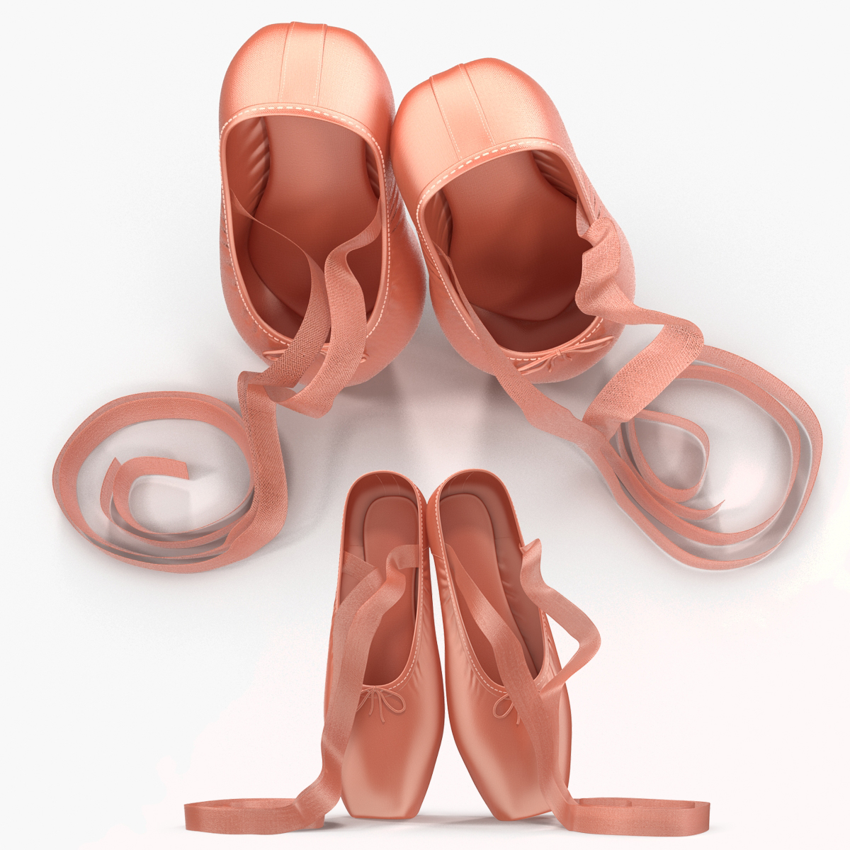 Pink Ballet Shoes 3D