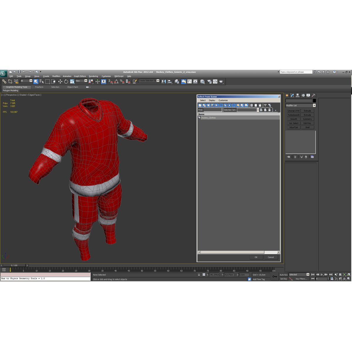 Hockey Clothes Generic 2 3D model