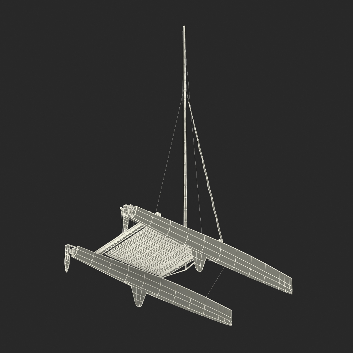 3D Small Sail Catamaran Generic model