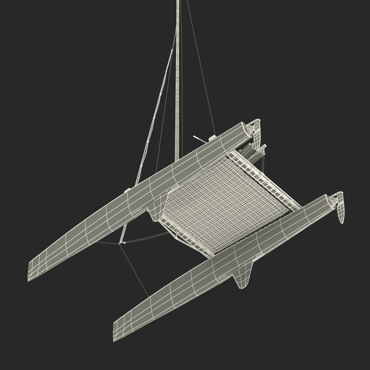 3D Small Sail Catamaran Generic model