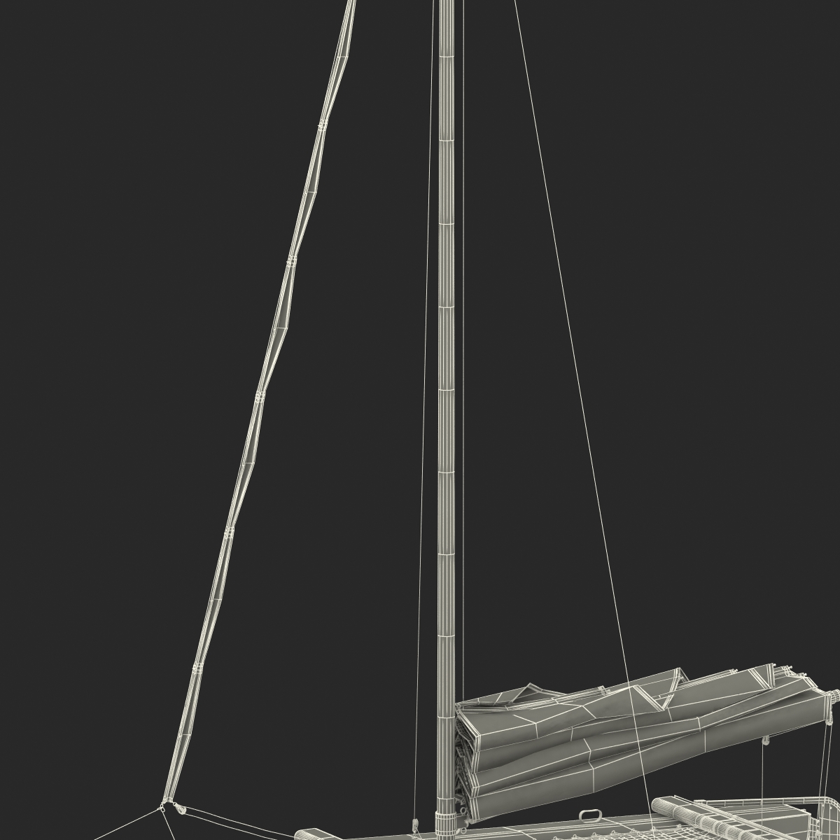 3D Small Sail Catamaran Generic model