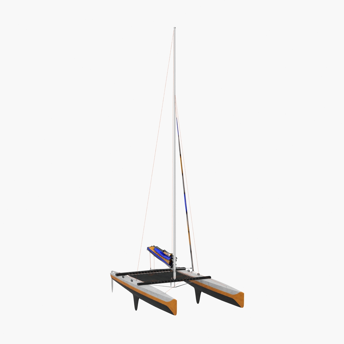 3D Small Sail Catamaran Generic model