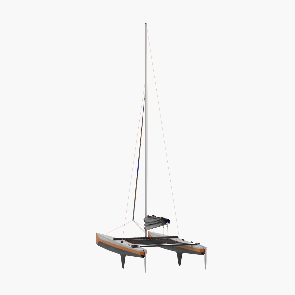 3D Small Sail Catamaran Generic model