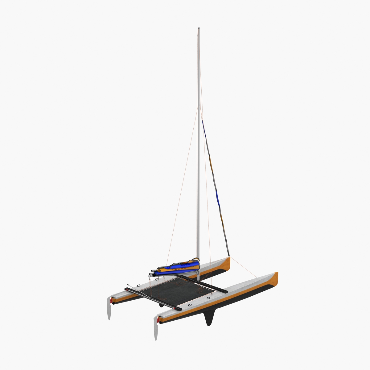 3D Small Sail Catamaran Generic model