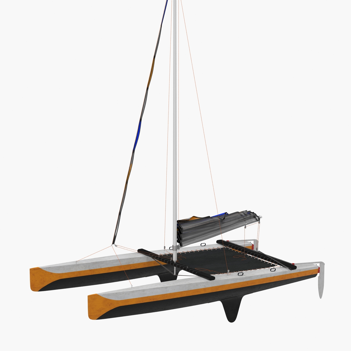 3D Small Sail Catamaran Generic model