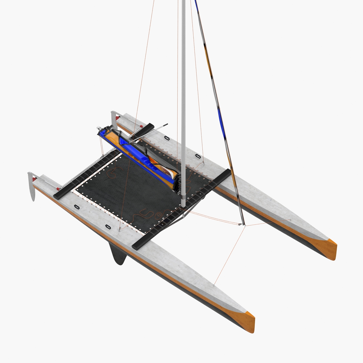 3D Small Sail Catamaran Generic model