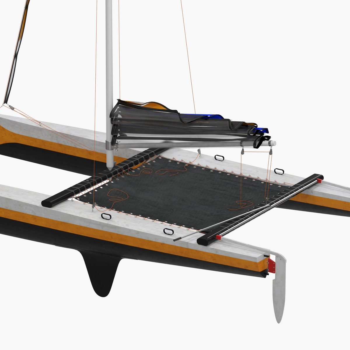 3D Small Sail Catamaran Generic model