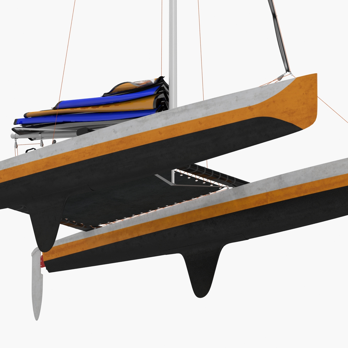 3D Small Sail Catamaran Generic model