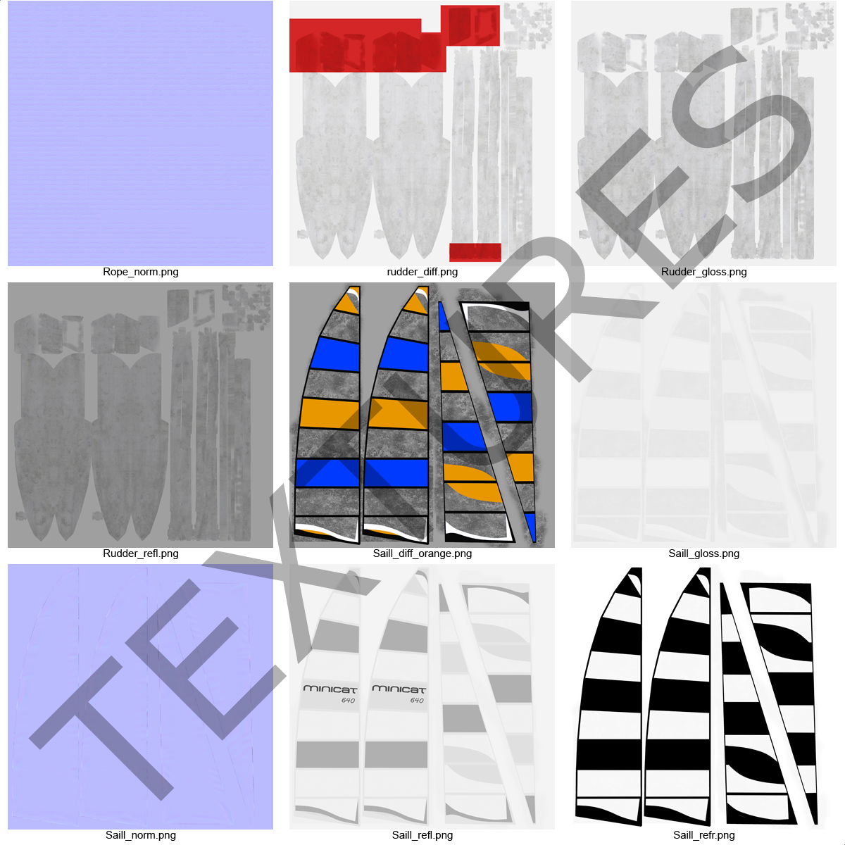 3D Small Sail Catamaran Generic model