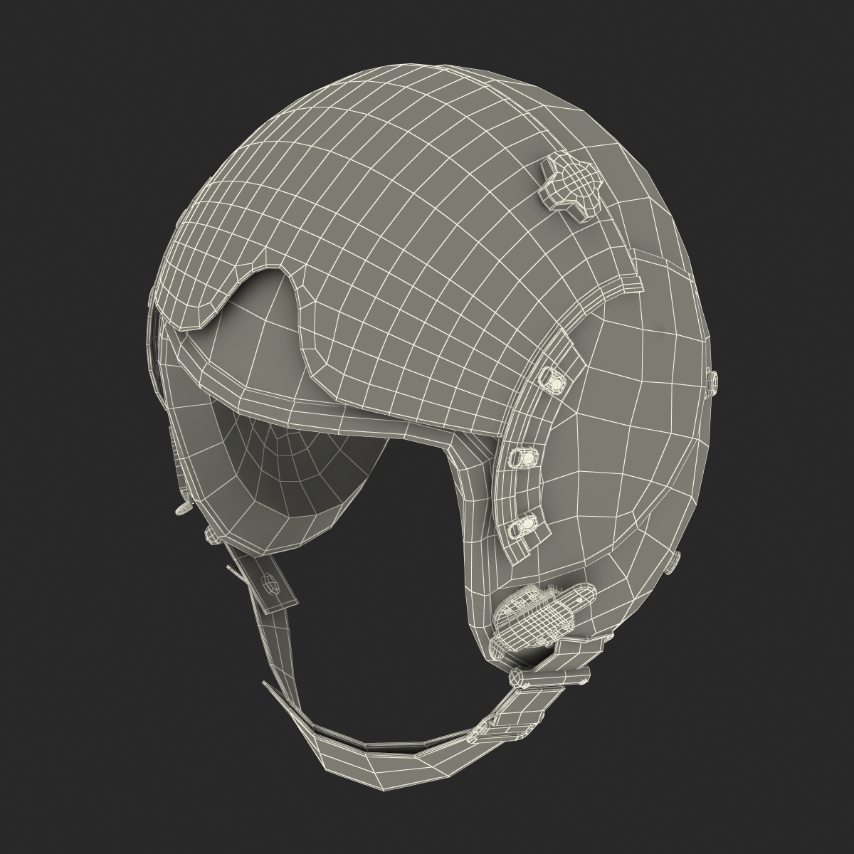 3D Military Pilot Helmet 2 model