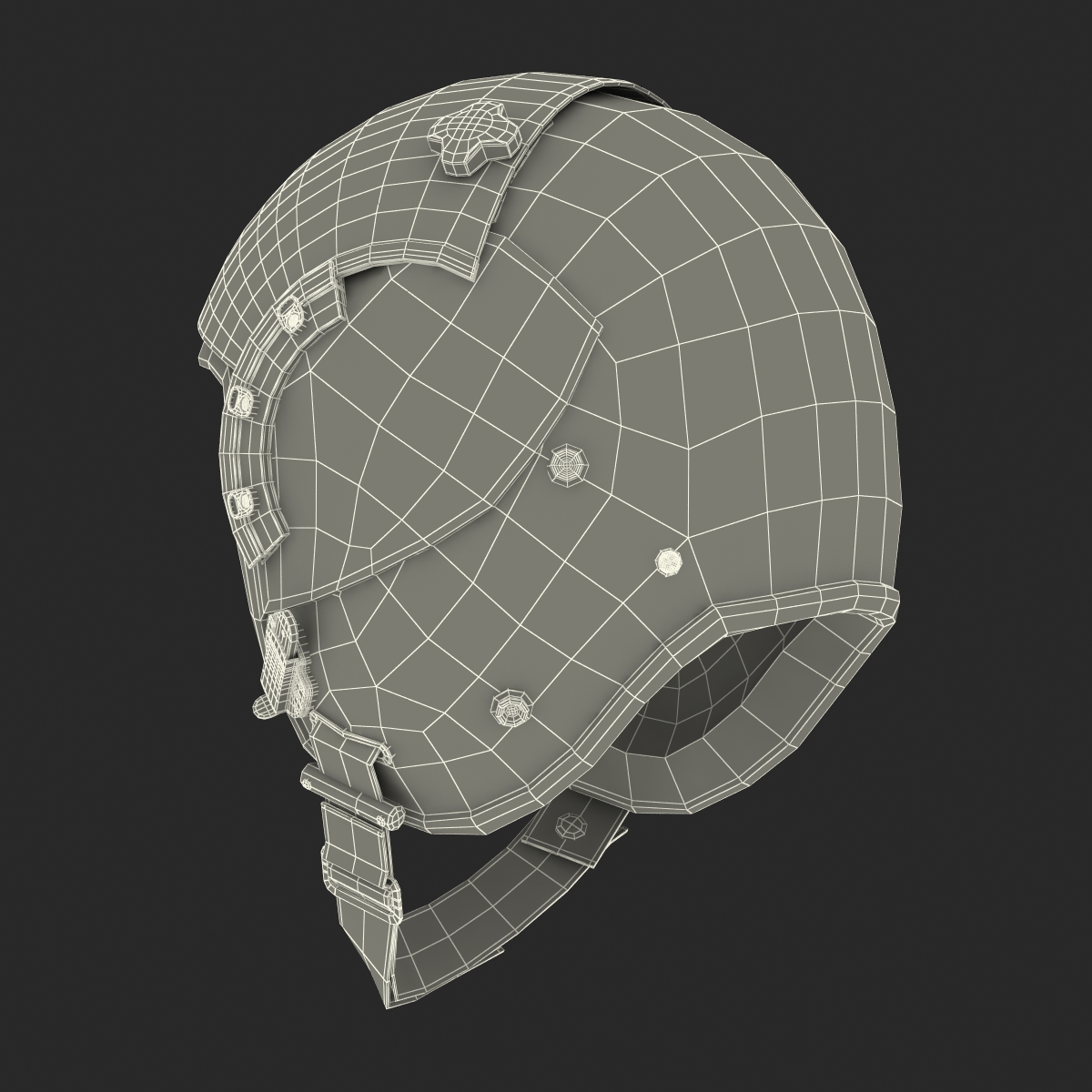 3D Military Pilot Helmet 2 model