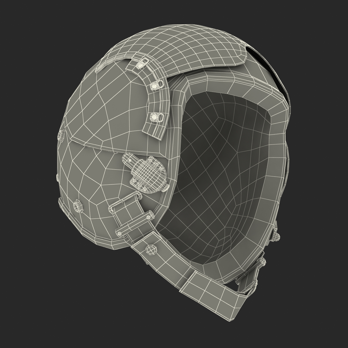 3D Military Pilot Helmet 2 model