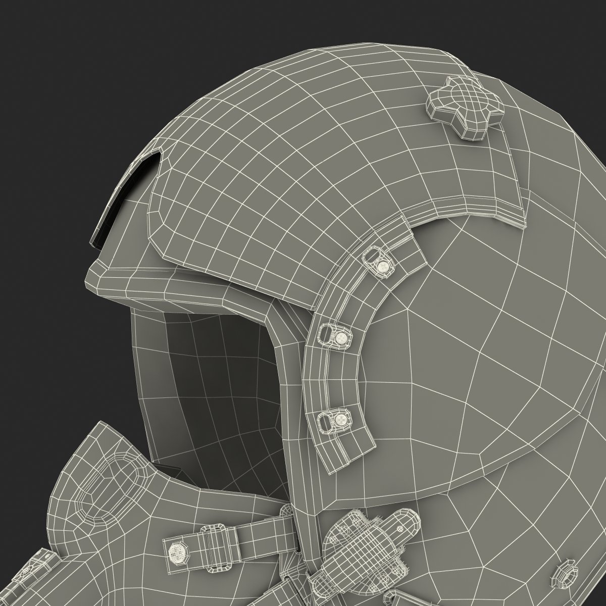 US Military Pilot Helmet 3D model