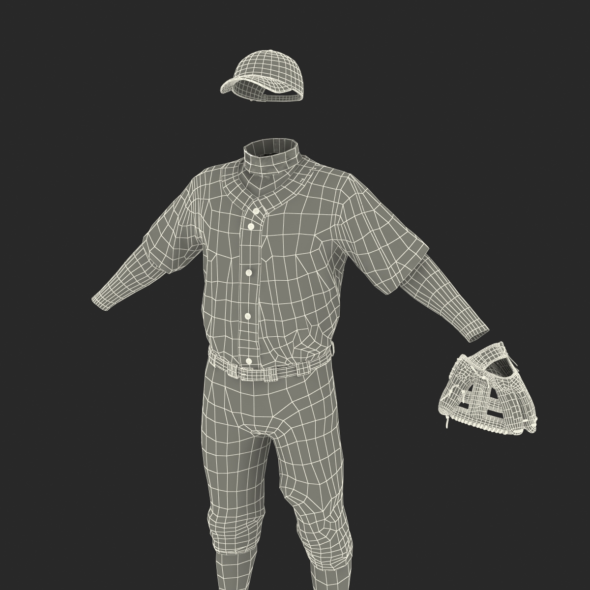 3D model Baseball Player Outfit Generic