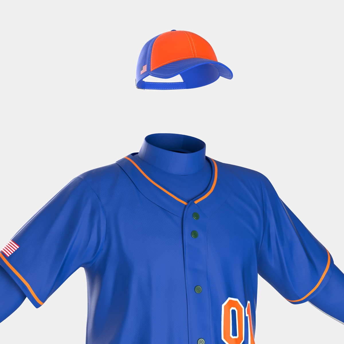 Baseball Player Outfit Generic 6 3D