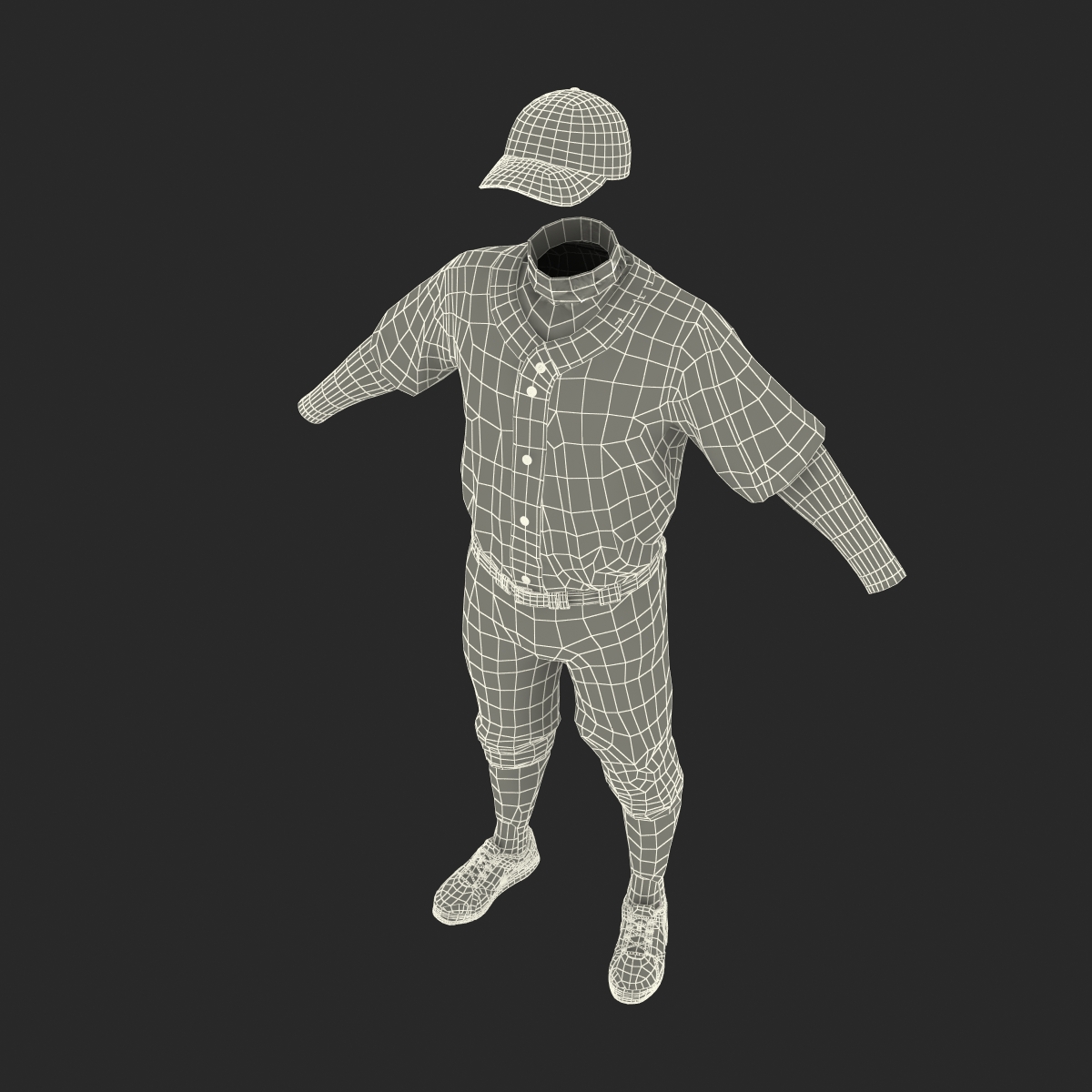 Baseball Player Outfit Generic 2 3D