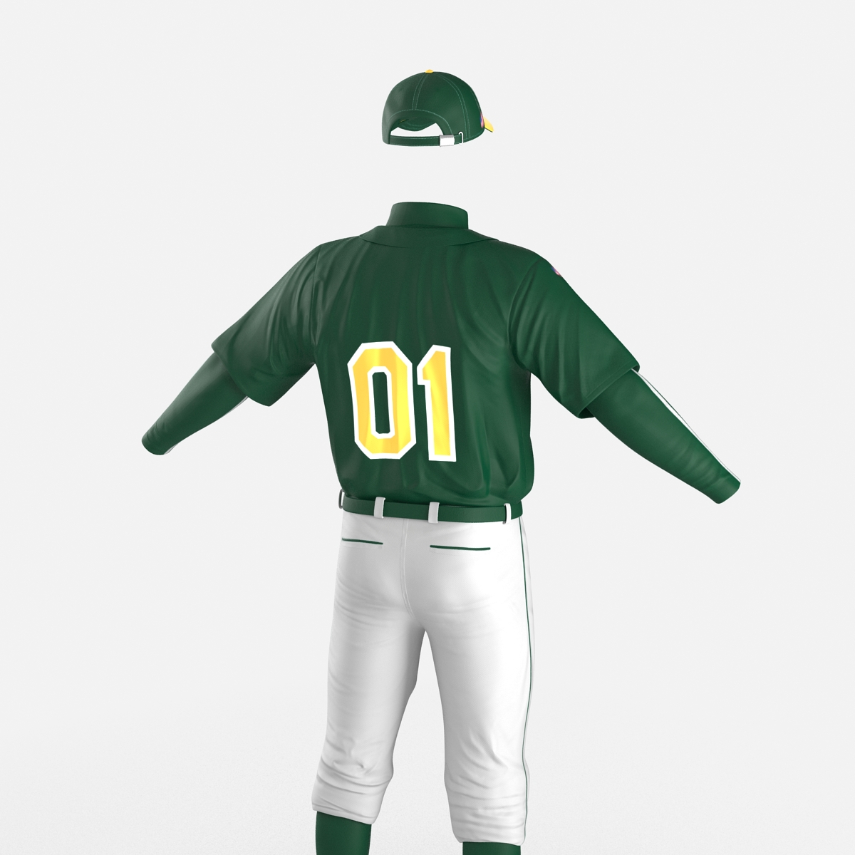 Baseball Player Outfit Generic 2 3D