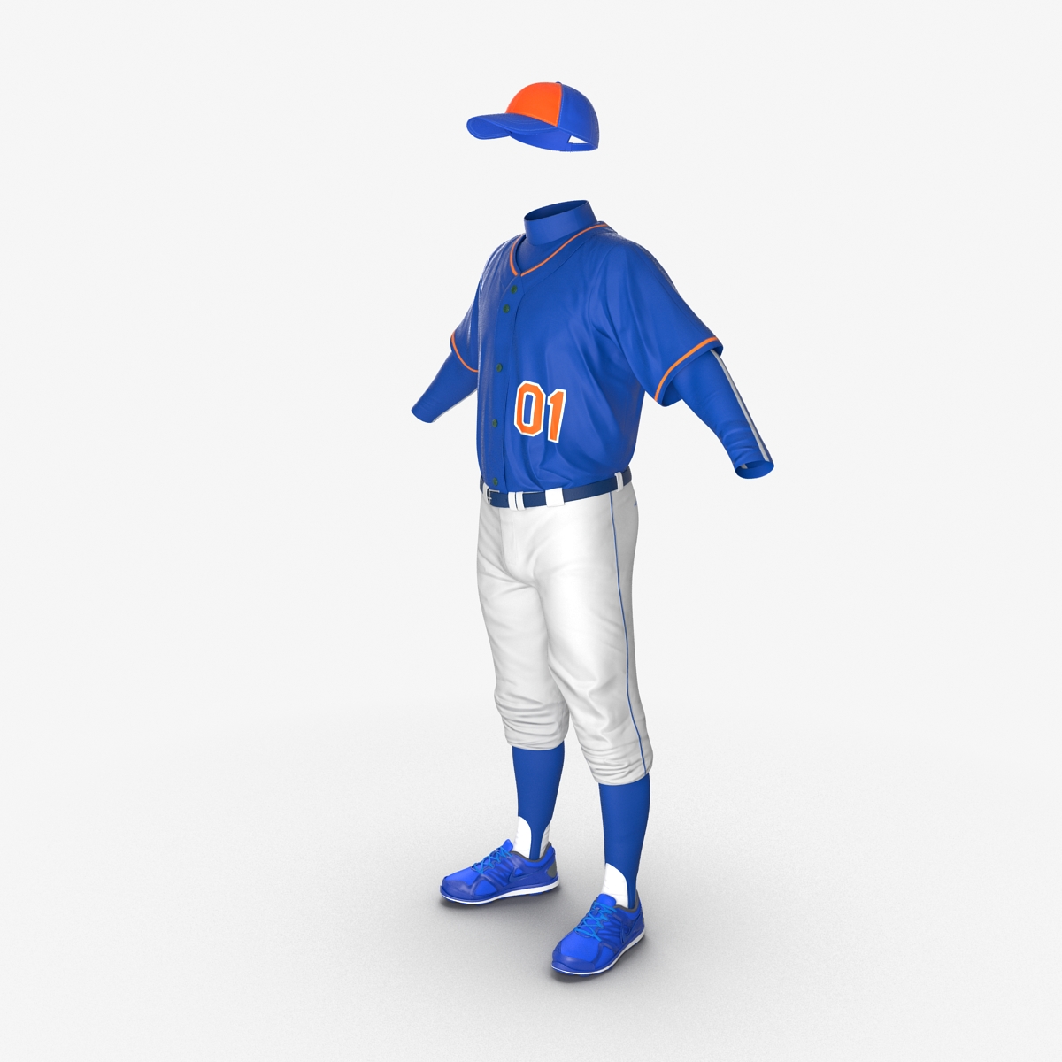 Baseball Player Outfit Generic 4 3D