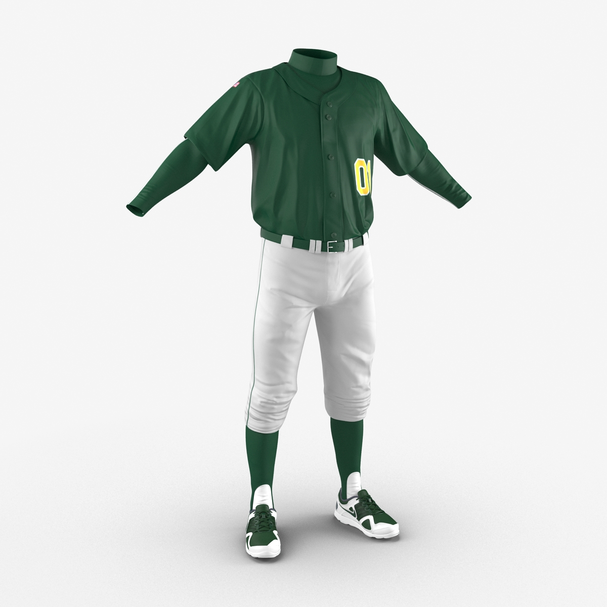 Baseball Player Outfit Generic 3 3D