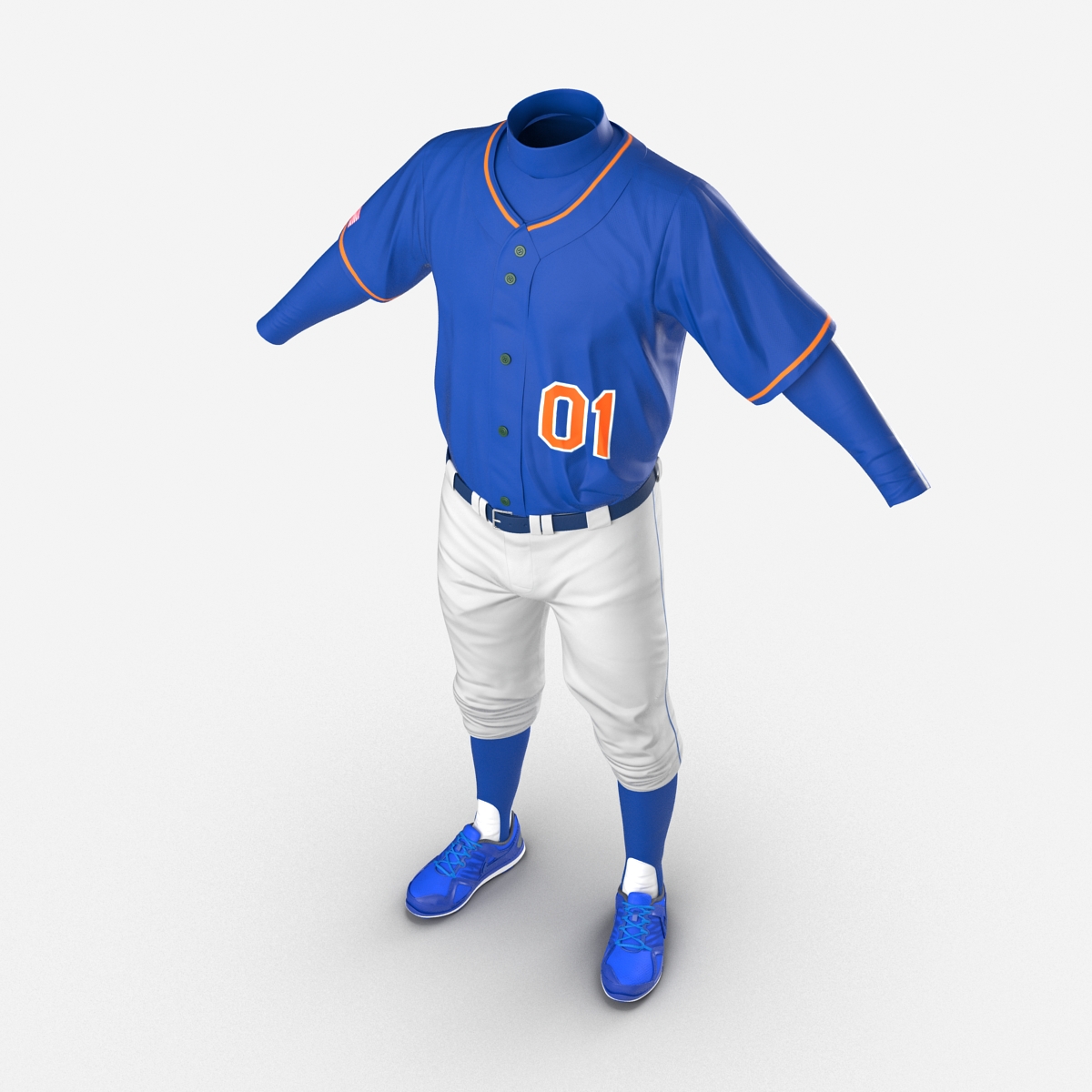 Baseball Player Outfit Generic 5 3D