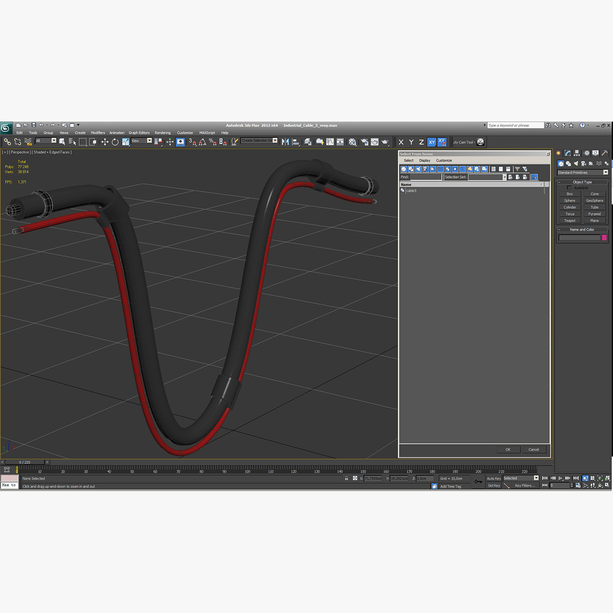 3D Industrial Cable 5 model