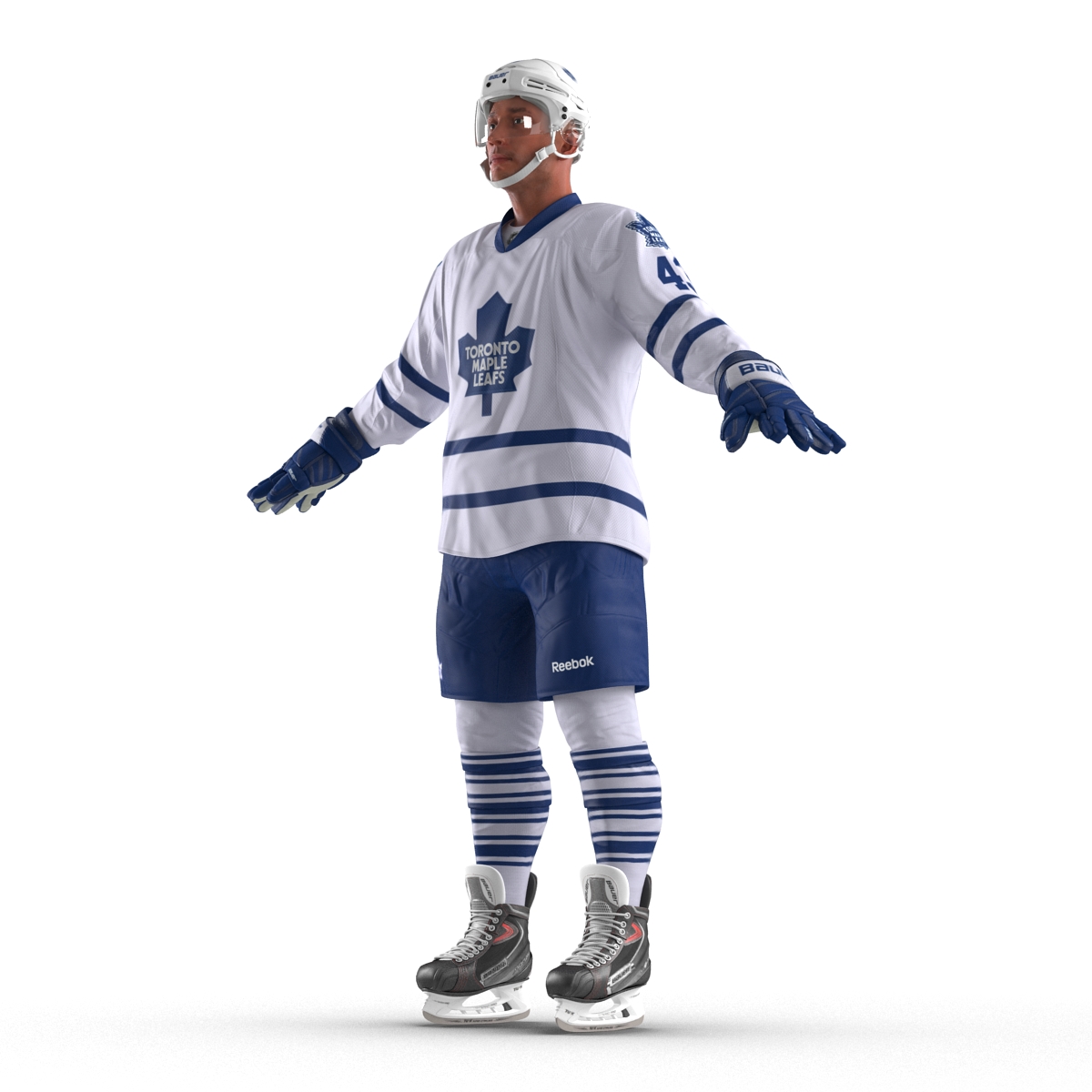 3D Hockey Player Toronto Maple Leafs model