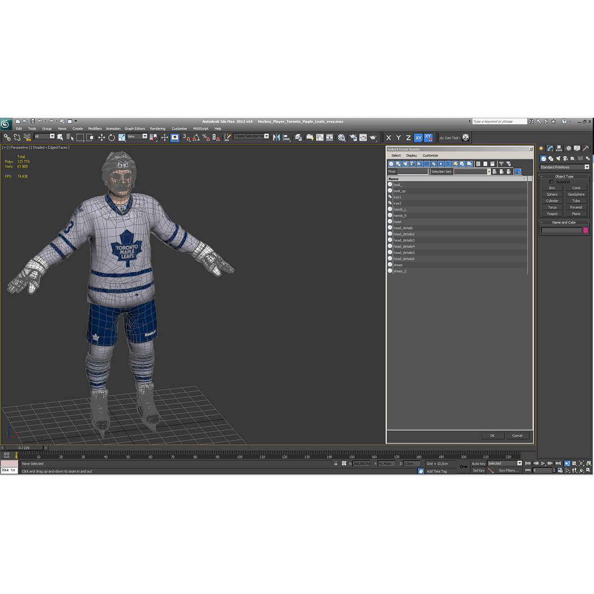 3D Hockey Player Toronto Maple Leafs model